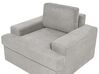 Conjunto de sofás 5 lugares em tecido cinzento claro ALLA_893891