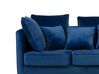 3-seters sofa velour blå FENSTAD_734934