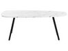 Marble Effect Coffee Table White with Black BIDDLE_832835