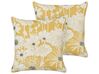 Conjunto de 2 cojines de algodón amarillo motivo floral 45 x 45 cm SCIRPUS _893287