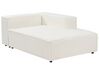 Left Hand Boucle Chaise Lounge White APRICA_908209