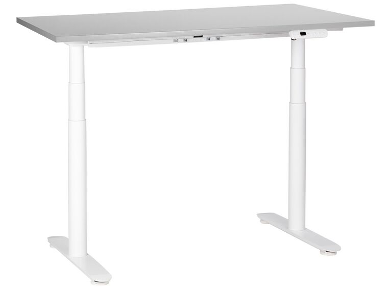Electric Adjustable Standing Desk 120 x 72 cm Grey and White DESTINAS_899547