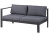 Lounge Set Kunstholz schwarz 5-Sitzer Auflagen grau MESSINA_769439