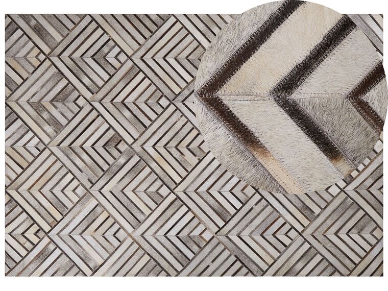 Béžový kožený koberec  160 x 230 cm TEKIR_764781