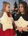 Set of 2 Decorative Kids Cushions Star 40 x 40 cm White STARFRUIT_901537