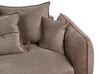 Velvet Sofa Bed with Storage Brown VALLANES_904256