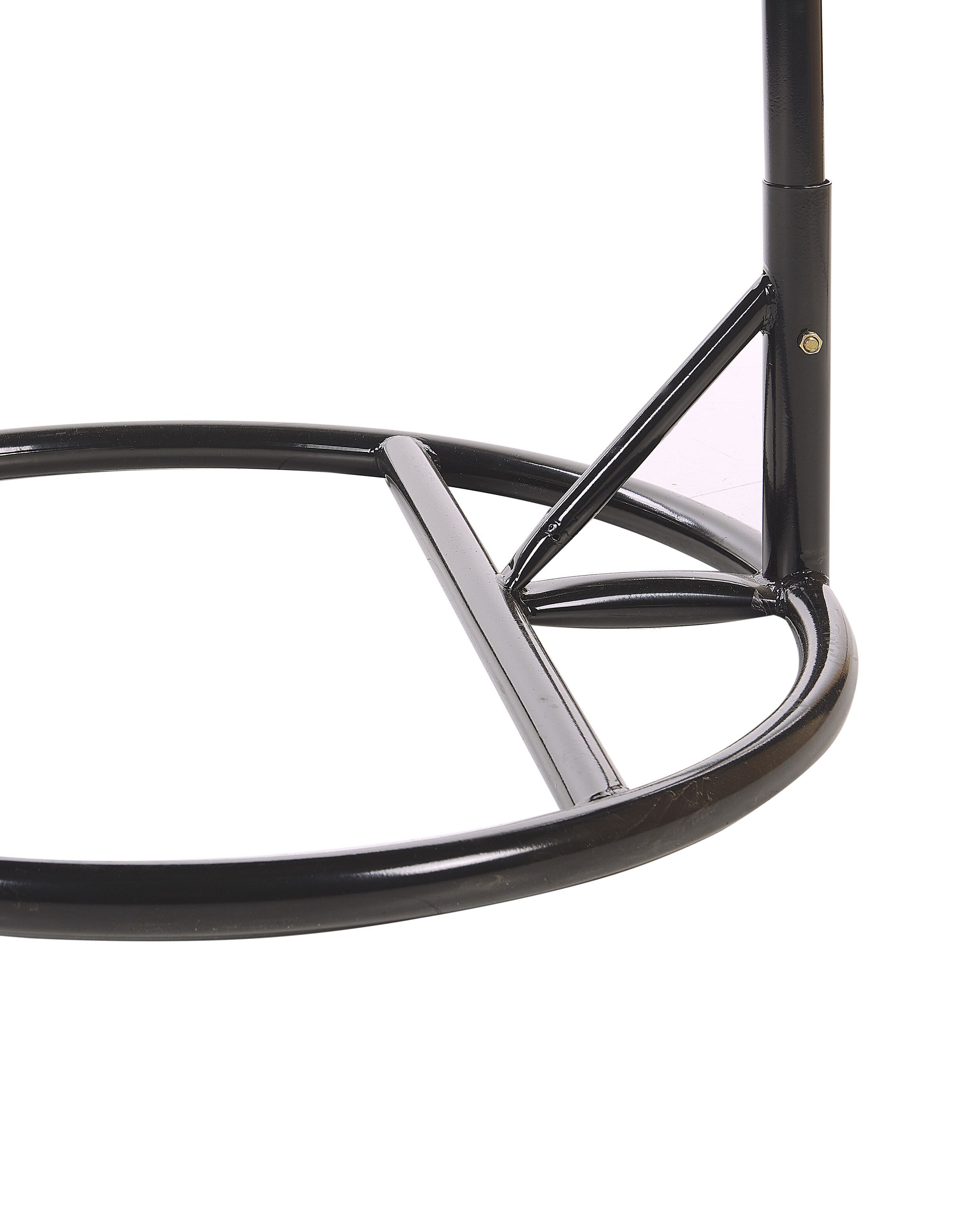 PE Rattan Hanging Chair with Stand Grey CASOLI Beliani.co.uk