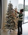 Künstlicher Weihnachtsbaum mit LED Beleuchtung schneebedeckt 180 cm weiss TATLOW_851575