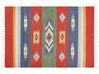 Cotton Kilim Area Rug 140 x 200 cm Multicolour KAMARIS_869964