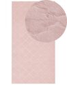 Tapete de pelo sintético de coelho rosa 80 x 150 cm GHARO_866727