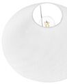 Lámpara de mesa de cerámica/lino gris/blanco 38 cm YUNA_843069