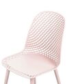 Zestaw 4 krzeseł do jadalni różowy EMORY_876532