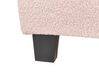 Cama de solteiro em tecido bouclé rosa pastel 90 x 200 cm ROANNE_903074