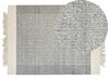 Tæppe 140 x 200 cm grå og hvid uld TATLISU_847107