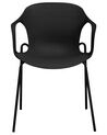 Set of 2 Dining Chairs Black ELBERT_684955