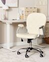 Chaise de bureau pivotante en cuir PU beige PRINCESS_855655