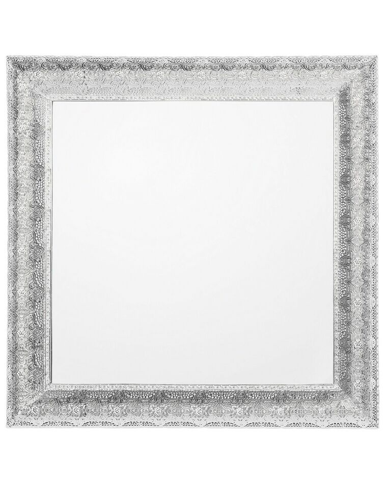Espejo de pared plateado 65x65 cm CAVAN_741150