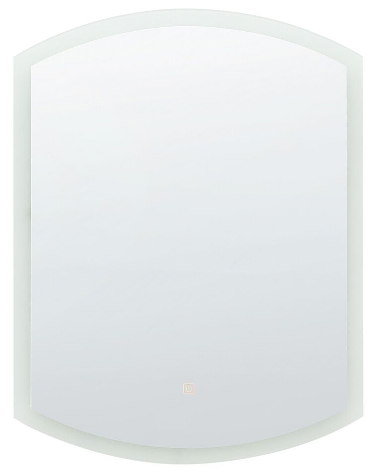Oválné nástěnné LED zrcadlo ø 78 cm stříbrné BEZIERS_844357