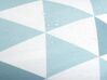 Coussin décoratif motif triangle bleu 40 x 70 cm TRIFOS_873338