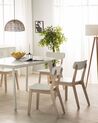 Spisebordsstol hvid/lyst træ sæt af 2 SANTOS_757998