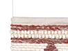 Decoración de pared de lana rojo oscuro/beige claro 43 x 90 cm SAIF_847617