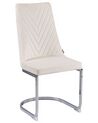 Set of 2 Velvet Dining Chairs Off-white ALTOONA_902284