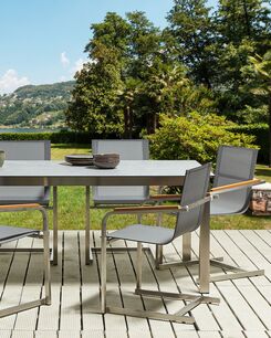 Puutarhatuolit 2kpl setti harmaa COSOLETO Puutarhatuolit 2kpl setti harmaa COSOLETO