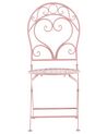 Gartenstuhl Metall rosa 2er Set zusammenklappbar ALBINIA_774563