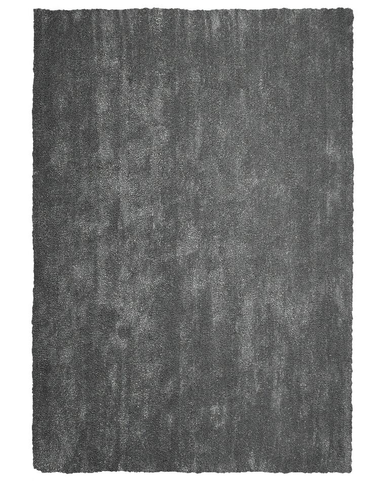 Sötétszürke hosszú szálú szőnyeg 140 x 200 cm DEMRE_683514