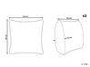 Conjunto de 2 cojines de algodón/lana negro/blanco crema 45 x 45 cm YONCALI_802137