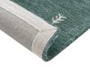 Gabbeh Teppich Wolle grün 160 x 230 cm Kurzflor CALTI _855820