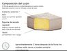Sofá esquinero 7 plazas modular de poliéster beige arena/negro derecho con reposapiés AREZZO_825163