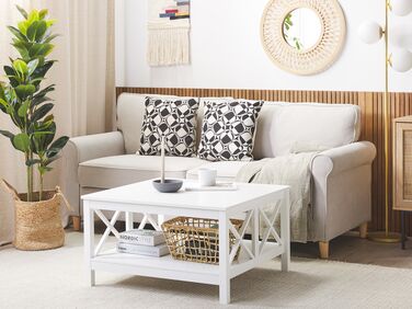 Coffee Table with Shelf White LOTTA