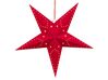 Set of 2 LED Hanging Velvet Paper Stars 60 cm Red MOTTI_835566