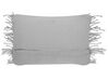Cotton Macramé Cushion with Tassels 30 x 45 cm Grey KIRIKKALE_753404