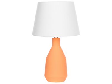 Lampa stołowa ceramiczna pomarańczowa LAMBRE