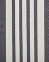 Tappeto da esterno nero e grigio chiaro motivo a strisce 120 x 180 cm DELHI_766381