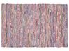Teppich Baumwolle bunt-weiß 140 x 200 cm abstraktes Muster Kurzflor BARTIN_805238