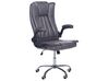 Cadeira de escritório em pele sintética cinzenta grafite SUBLIME_851799