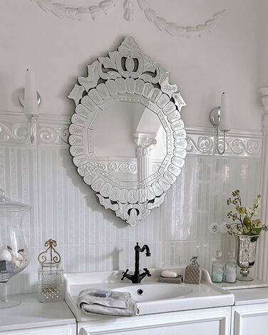 Speil 70 x 100 cm sølv CRAON