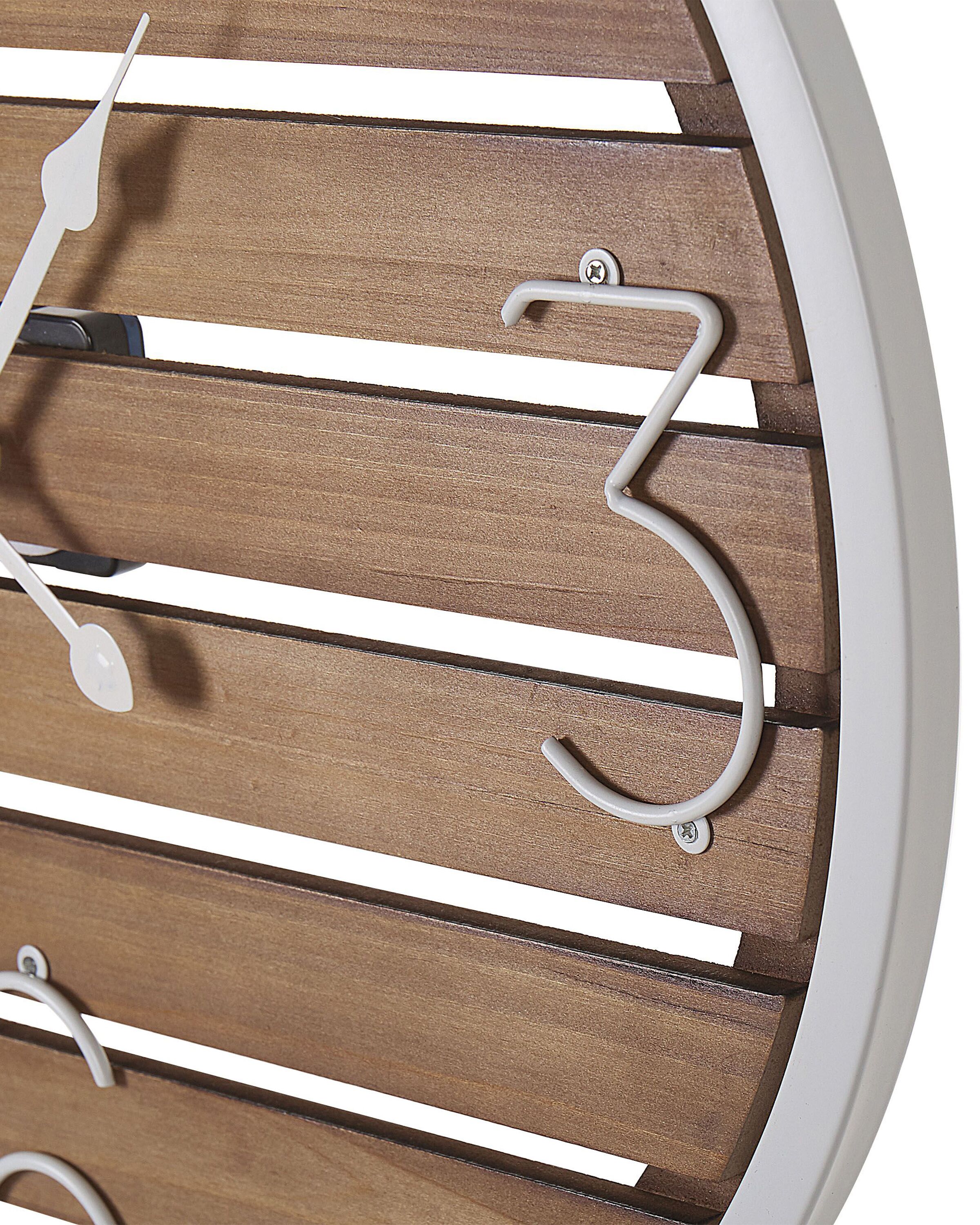 Zegar ścienny ø 50 cm ciemne drewno ARRIAGA