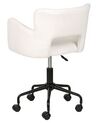 Kancelárska stolička s buklé čalúnením biela SANILAC_896629