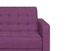 3 Seater Fabric Sofa Bed Purple ABERDEEN_736812