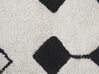 Teppich Baumwolle weiss / schwarz 160 x 230 cm geometrisches Muster Kurzflor KHEMISSET_830857