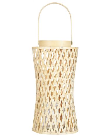 Bambusová lucerna na svíčku 38 cm přírodní MACTAN