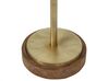 Tischlampe Mango Holz dunkelbraun / messing 77 cm Trommelform SABARI_868193