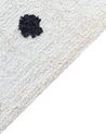 Alfombra de algodón blanco 140 x 200 cm LAZA_908057