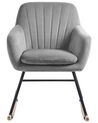 Velvet Rocking Chair Grey LIARUM_800205