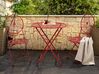 Conjunto de 2 cadeiras de jardim em metal vermelho SCARIO_856031