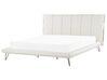 Biela posteľ z umelej kože 180 x 200 cm  BETIN_788915